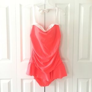 womens NWOT bright coral swimsuit